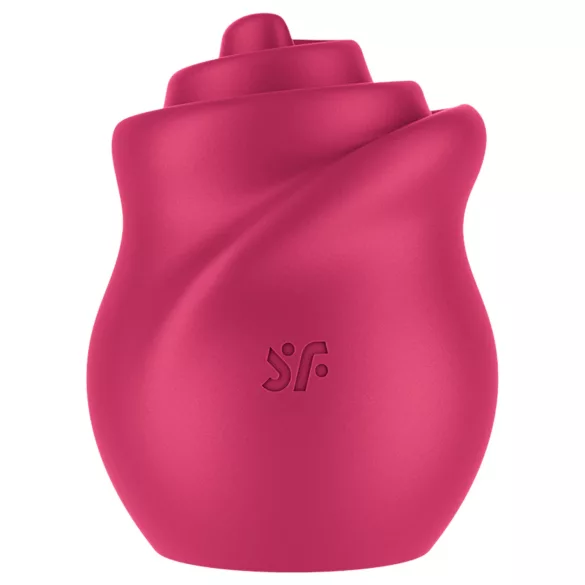 Satisfyer Tongue Twister - vibratore clitorideo lingua rotante - silicone rosa