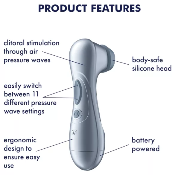 Satisfyer Pro2 Gen2 - succhiaclitoride onde d’aria - blu