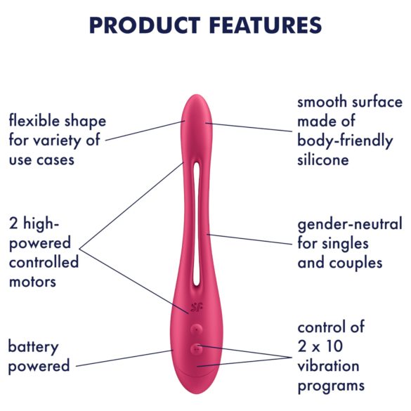 Satisfyer - Vibratore Coppia Flessibile - Silicone Rosa