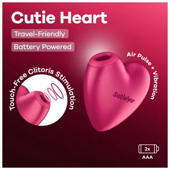 Satisfyer Cutie Heart - stimolatore clitorideo a onde d’aria - rosa
