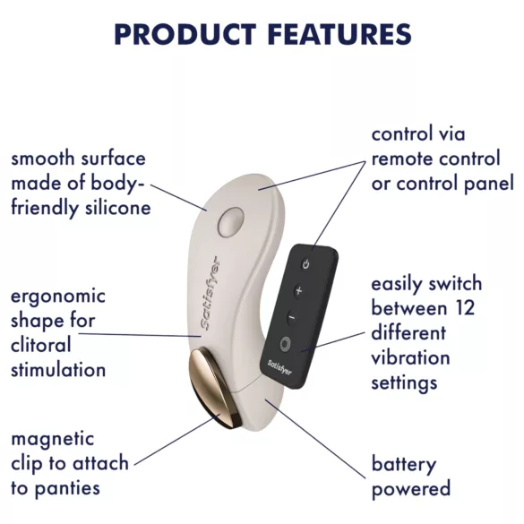 Satisfyer Little Secret - vibratore per mutandine - bianco