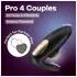Satisfyer Pro 4 Couples - vibratore coppia onde d’aria - nero