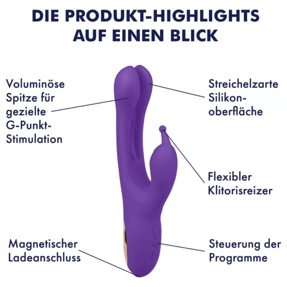 EIS - vibratore doppia stimolazione con lingua rotante e clitoride