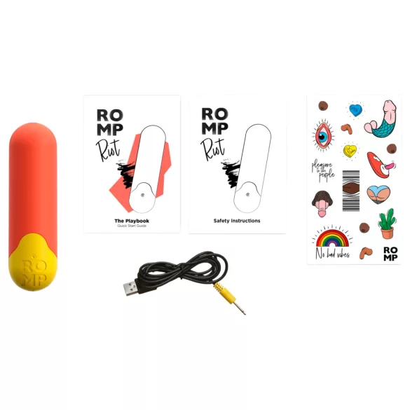 ROMP Riot - mini vibratore bullet - impermeabile - arancione