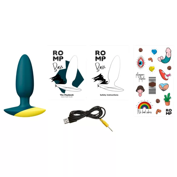 ROMP Bass - vibratore anale - silicone verde