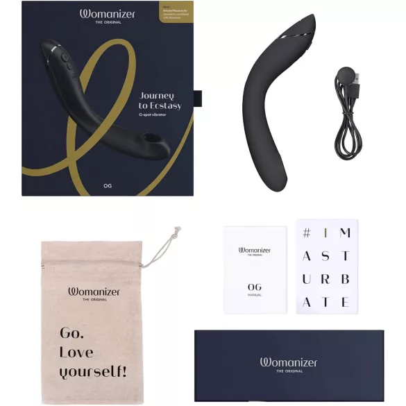 Womanizer OG - vibratore clitorideo e punto G ricaricabile 2in1 - nero