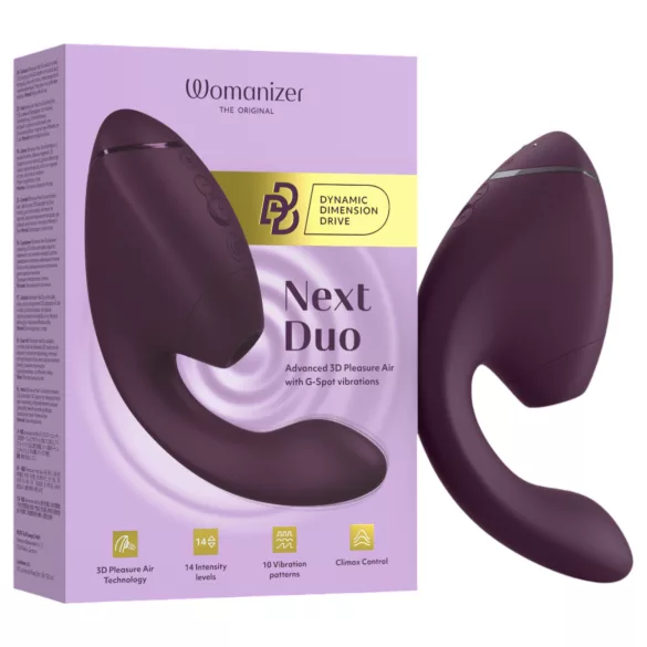 Womanizer Next Duo - Vibratore punto G 2 in 1 (viola)