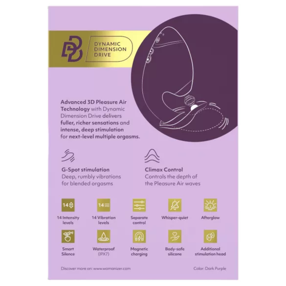 Womanizer Next Duo - Vibratore punto G 2 in 1 (viola)