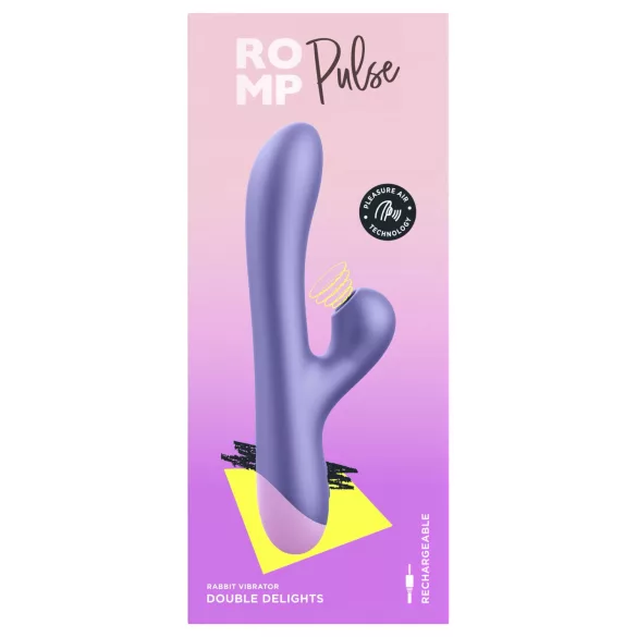 ROMP Pulse - vibratore punto G con stimolatore clitoride ad onde d’aria - viola