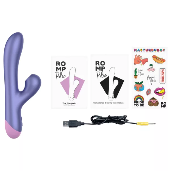 ROMP Pulse - vibratore punto G con stimolatore clitoride ad onde d’aria - viola