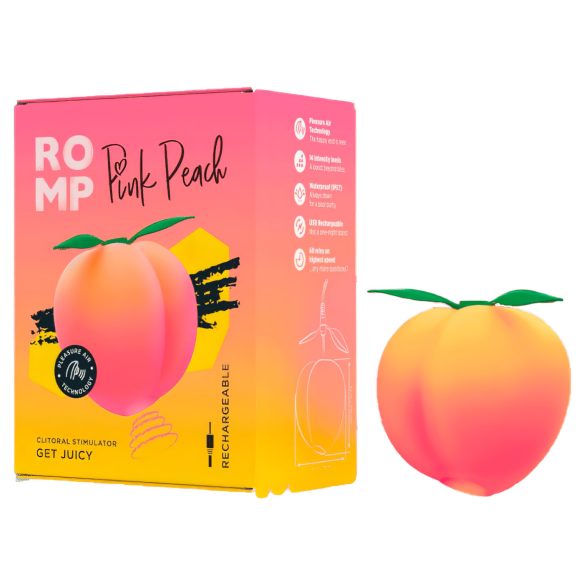 Romp Pink Peach - vibratore clitorideo onde d’aria - silicone rosa