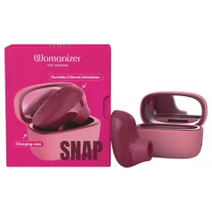   Womanizer Snap - stimolatore clitorideo a onde d’aria con custodia di ricarica (rosso)