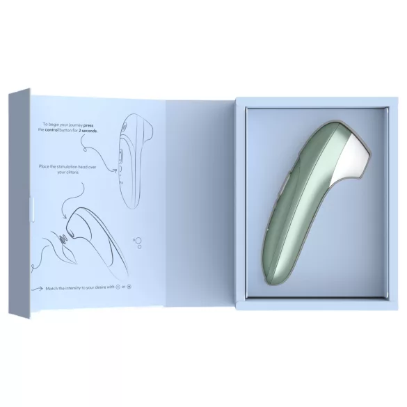 Womanizer Pro - stimolatore clitorideo ad onde d’aria (verde)