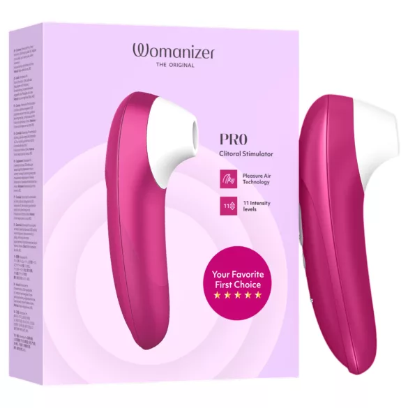 Womanizer Pro - stimolatore clitorideo ad onde d’aria (rosa)