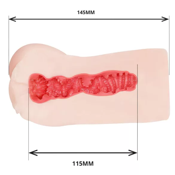 TAMASHII Squeezing Ranch - masturbatore a forma di vagina anime (color carne)