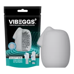 VIBEGGS - masturbatore a uovo vibrante con rilievi - bianco