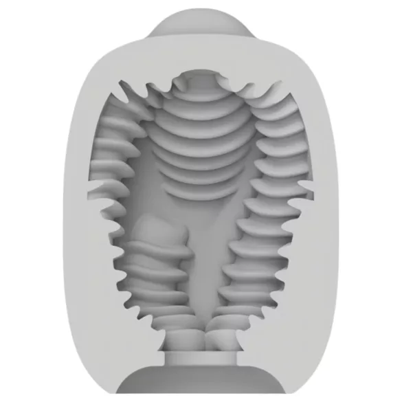 VIBEGGS Twisty Tongues - masturbatore vibrante a uovo - bianco