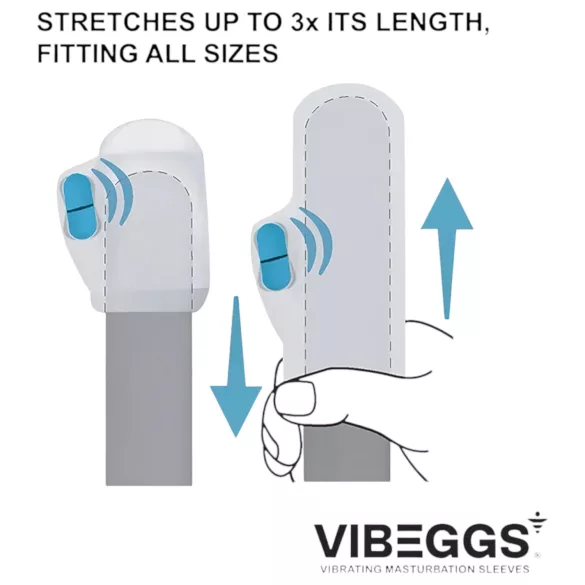 VIBEGGS Twisty Tongues - masturbatore vibrante a uovo - bianco