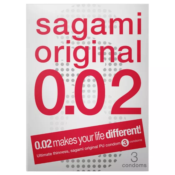 Sagami Original 0,02 - preservativo - ultra sottile - 55mm (3 pezzi)