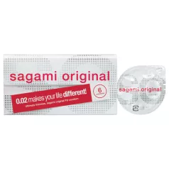   Sagami Original 0.02 - preservativo - ultrasottile 0,02mm - 55mm (6 pezzi)