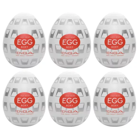 TENGA Egg Boxy - masturbatore uomo a forma di uovo - confezione da 6