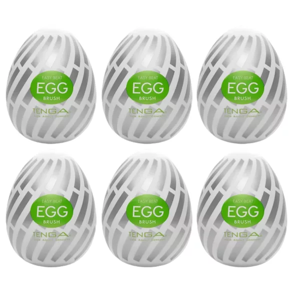 TENGA Egg Brush - masturbatore uomo a forma di uovo - confezione da 6 pezzi