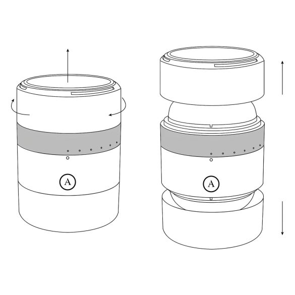 Arcwave Voy - masturbatore uomo rotante e stringente - nero