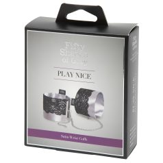 Fifty Shades of Grey - manette in raso - argento