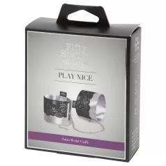 Fifty Shades of Grey - manette in raso - argento