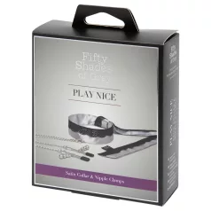   Fifty Shades of Grey - pinze per capezzoli con collare - argento