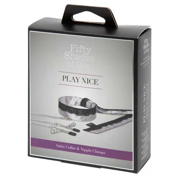 Fifty Shades of Grey - pinze per capezzoli con collare - argento