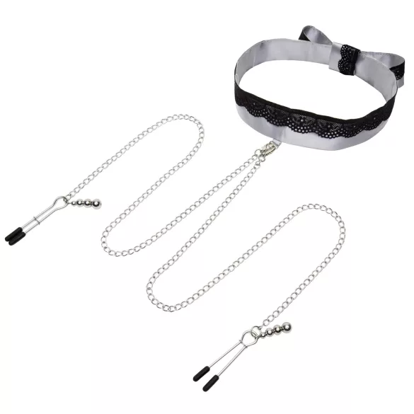 Fifty Shades of Grey - pinze per capezzoli con collare - argento