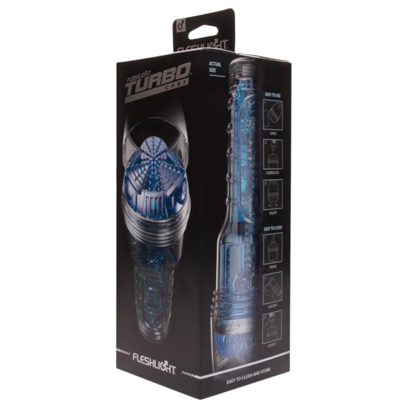 Fleshlight Turbo Core - masturbatore a suzione - blu