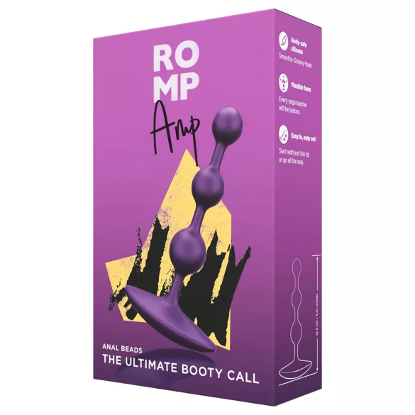 ROMP - dildo anale con perle - silicone viola