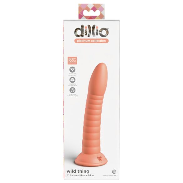 Dillio Wild Thing - dildo scanalato (19cm) - arancione