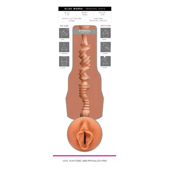 Fleshlight Eliza Ibarra Ethereal - vagina artificiale realistica (color carne)