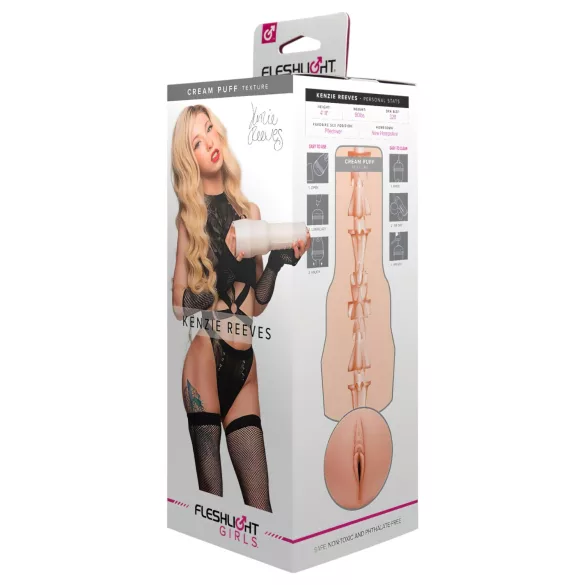 Fleshlight Kenzie Reeves Creampuff - vagina artificiale realistica (color carne)