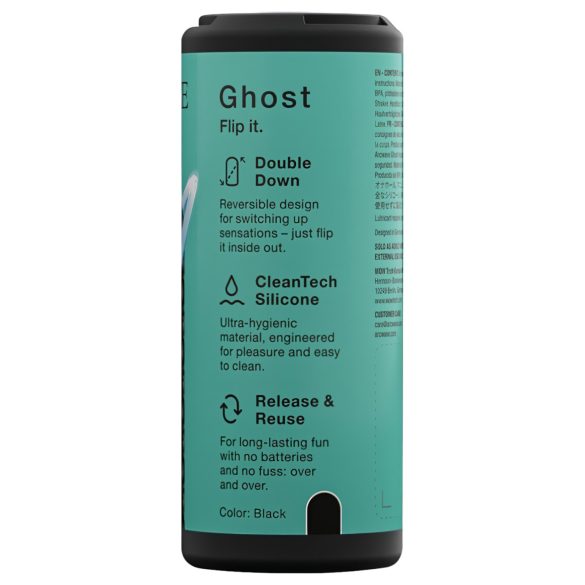 Arcwave Ghost - masturbatore tascabile reversibile - silicone nero