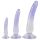 Crystal Clear - set di dildo anali trainer - 3 pezzi - trasparente blu