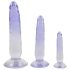 Crystal Clear - set di dildo anali trainer - 3 pezzi - trasparente blu