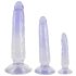 Crystal Clear - set di dildo anali trainer - 3 pezzi - trasparente blu