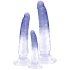 Crystal Clear - set di dildo anali trainer - 3 pezzi - trasparente blu