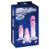 Crystal Clear - set plug anali - 3 pezzi - trasparente rosa