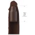 X-TENSION Elite 3 - guaina pene con anello - silicone marrone