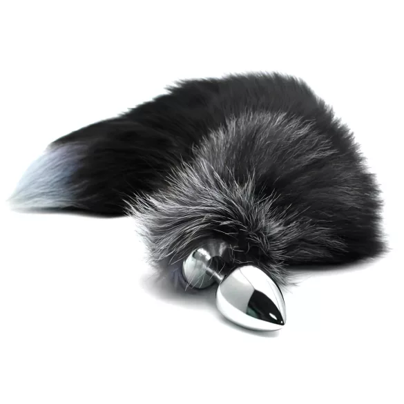 Alive Anal Pleasure - plug anale medio con coda di volpe (argento)