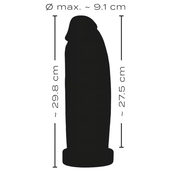 realistixxx Real Giant - dildo gigante - 30 cm (nero)