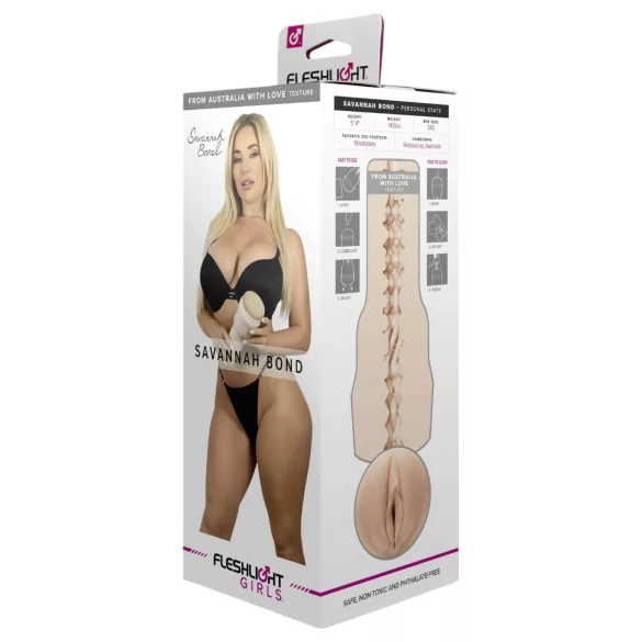Fleshlight Savannah Bond - masturbatore realistico vagina