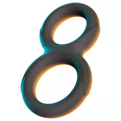 Erecto - doppio anello fallico - silicone nero
