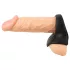 Erecto - anello fallico con allungamento scrotale - silicone nero