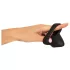 Erecto - anello fallico con allungamento scrotale - silicone nero